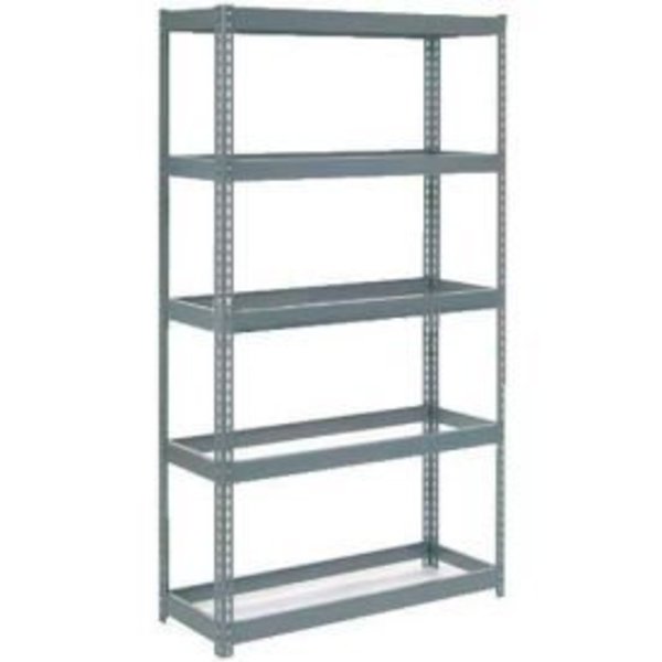 Global Equipment Extra Heavy Duty Shelving 48"W x 24"D x 72"H With 5 Shelves, No Deck, Gray 717053